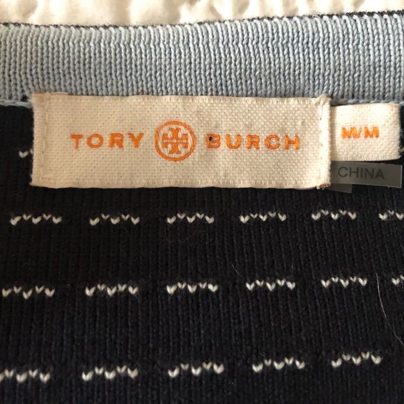 Tory Burch size medium, dark blue geometric pattern dress. - Picture 5 of 8